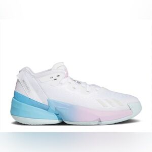 Adidas D.O.N. Girls basketball shoe in the Bliss Lilac and Almost Blue size 2